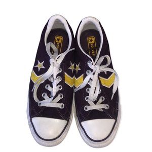 Converse Purple Yellow Sneakers Trainers-117562-Womens 6 Mens 8 RARE
